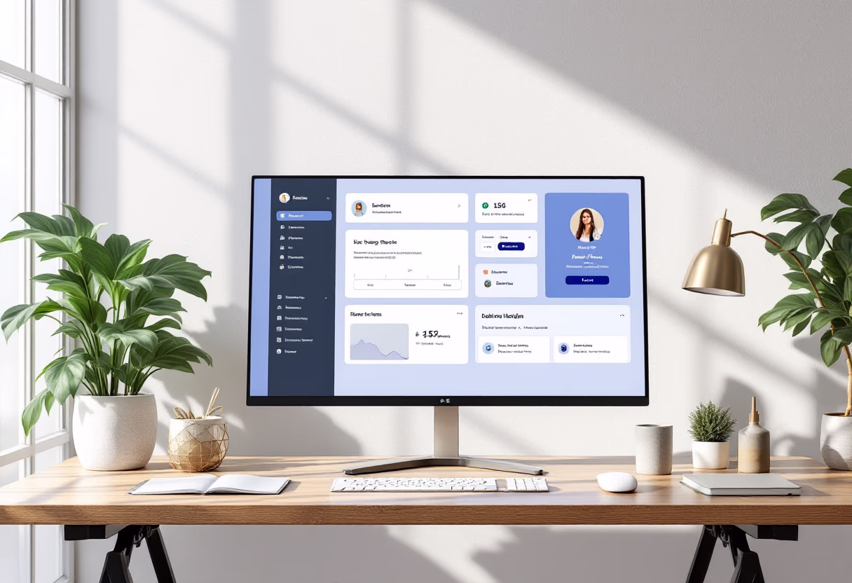 [interface] image of a dashboard interface (for a productivity tools business)
